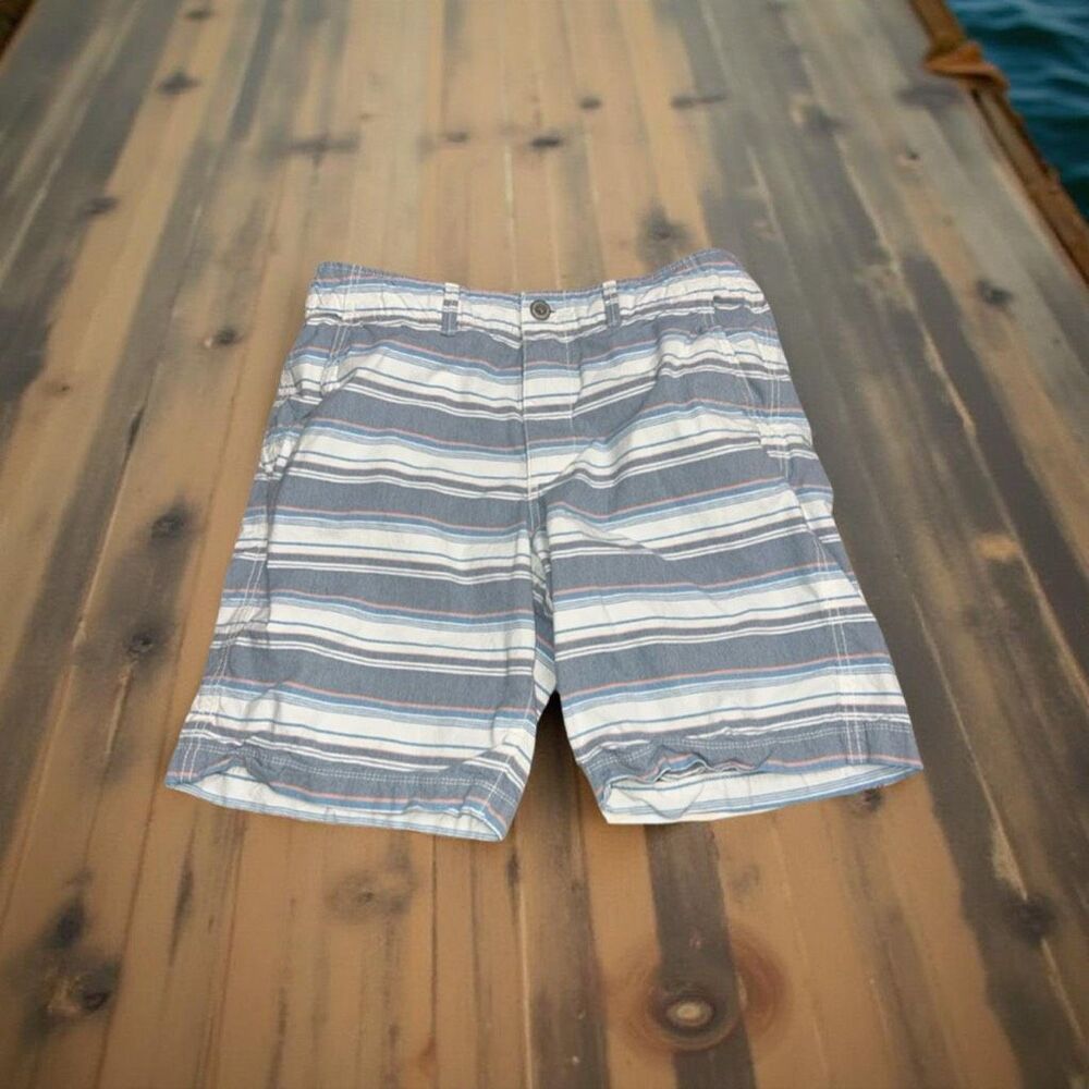 Men’s American Eagle Classic Striped Preppy Chino Shorts Size 34